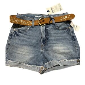Wallflower Fearless Curvy Super High Rise Denim Shorts w/ Belt – Size 1 – NWT